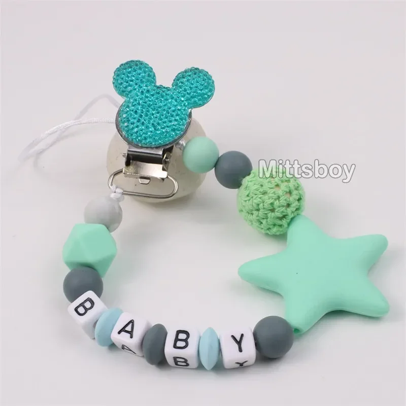 Custom Handmade Silicone Rainbow Pacifier Clip Gift