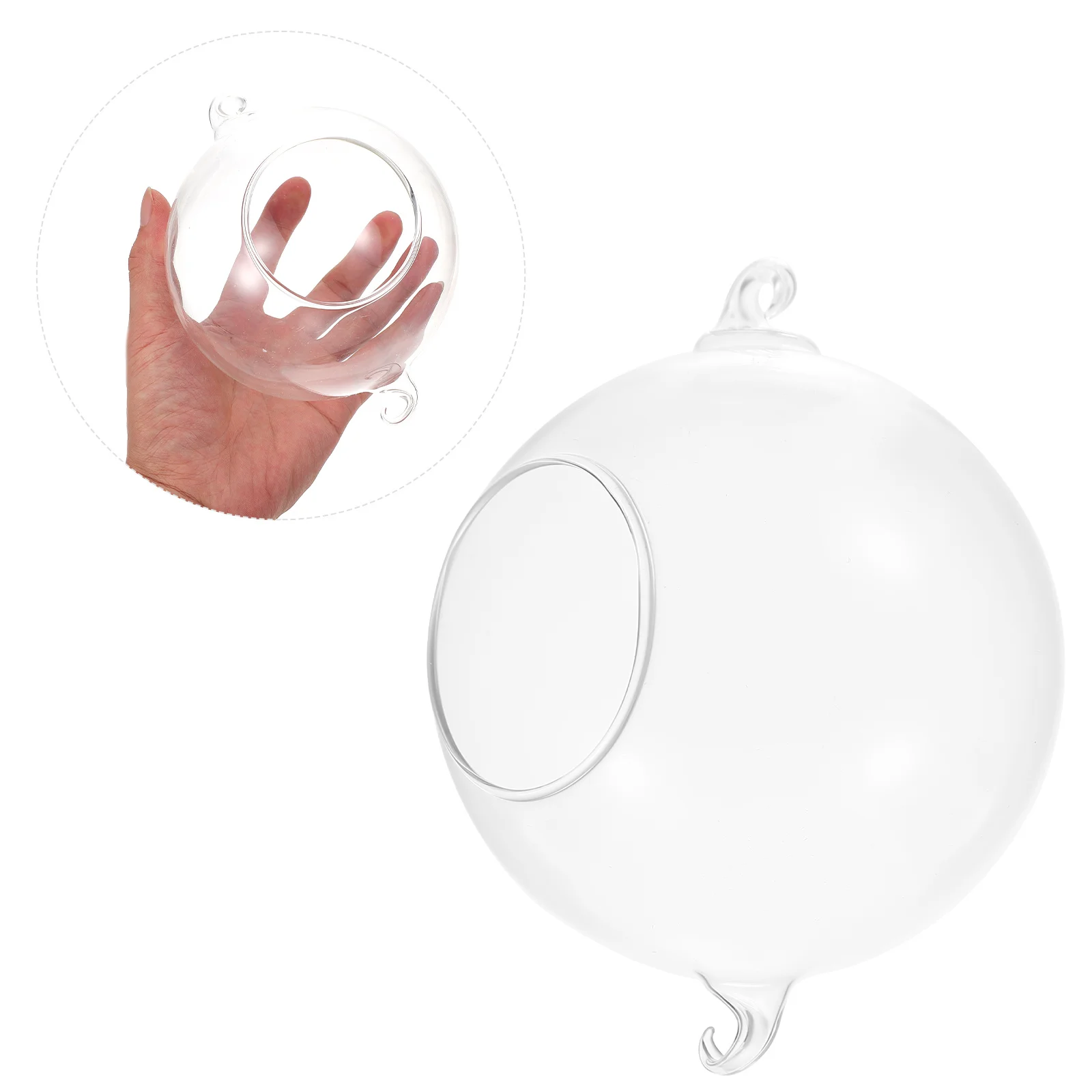 

2Pcs Elegant Glass Hanging Bottle Simple Artistic Design for Home Garden Office Decoration Hanging Glass Planter