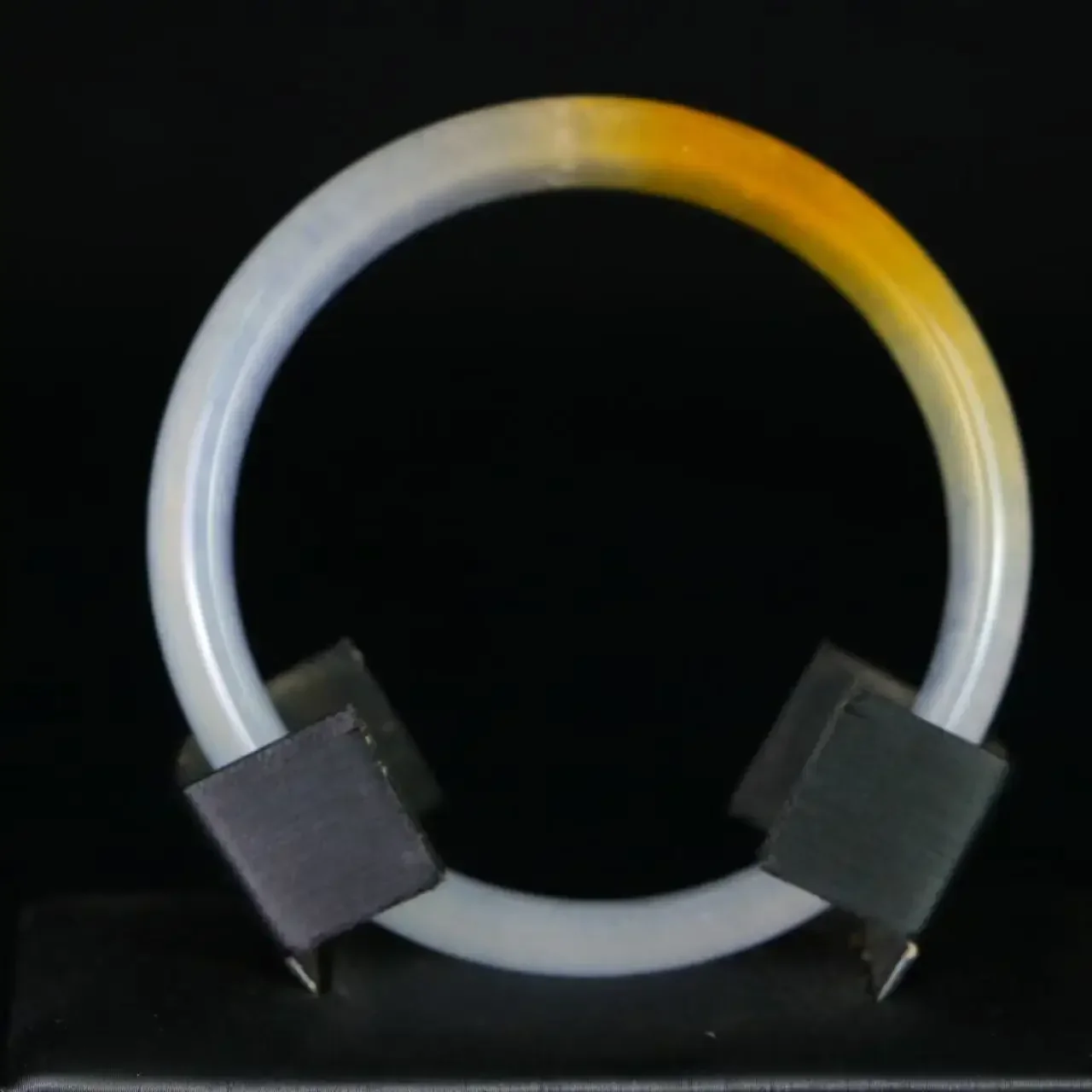 

Jade high ice ice transparent yellow girl wide strip bracelet pure natural high ice jade bracelet