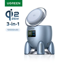 유그린 Qi2 25W 45W 10000mAh 파워 뱅크 마그네틱 고속 충전 휴대용 보조배터리 (MagSafe 외장 배터리 파워 스테이션)