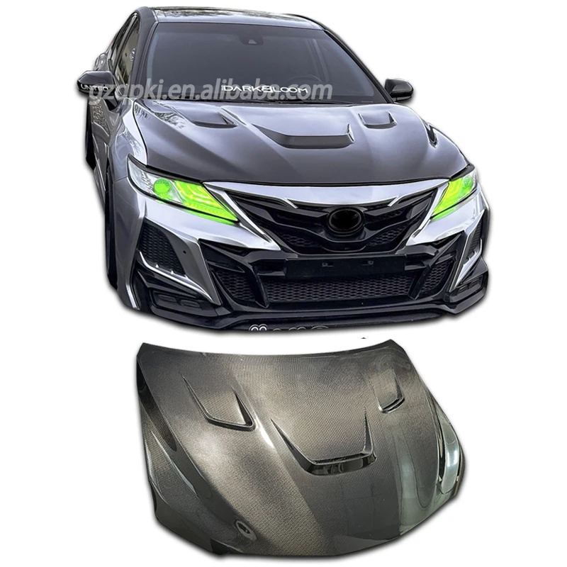 

For 2018-2022 Toyota Camry Upgrade Carbon Fiber Hood Camry Carbon Fiber Nose Cover 18 Camry Body Kit