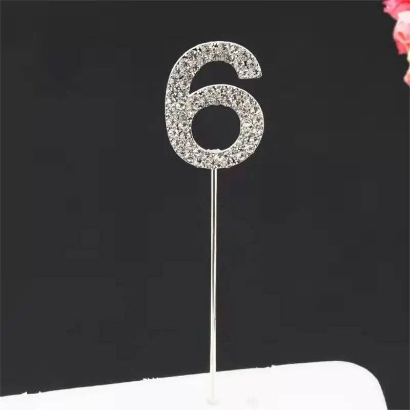 Safe And Non-toxic Metal Cake Insert Light Weight Cake Insert Durable Reusable Digital Alloy Cake Card Fine Glitter Cake Topping