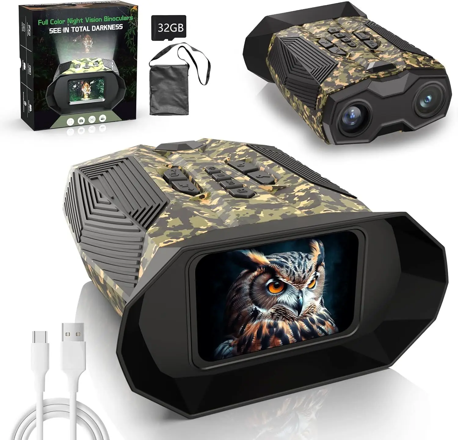 

Night Vision Goggles - 4k Night Vision Binoculars for Adults,1968ft Viewing Range,20X Zoom ,3''