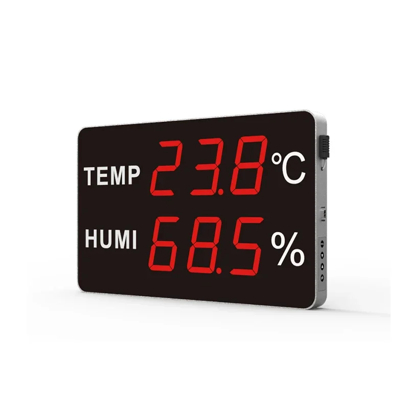 2026 Shopping Mall/Warehouse/Waiting Room/Hospital Uses Large LED Display Long Visual 30 Meters Distance Thermo-hygrometer