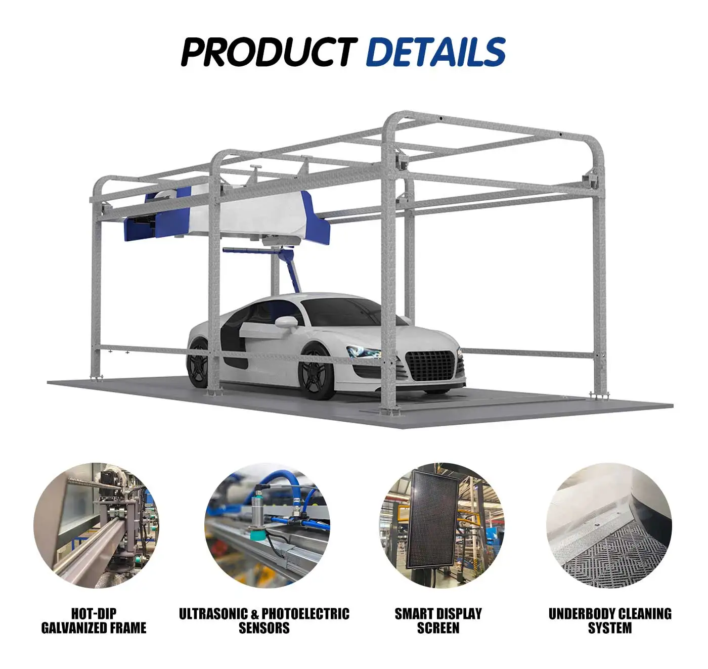 2026 Factory Price 360 Touchless Fully Automatic Car Wash Machine Automatic Car Wash Machinery with 6 Dryers