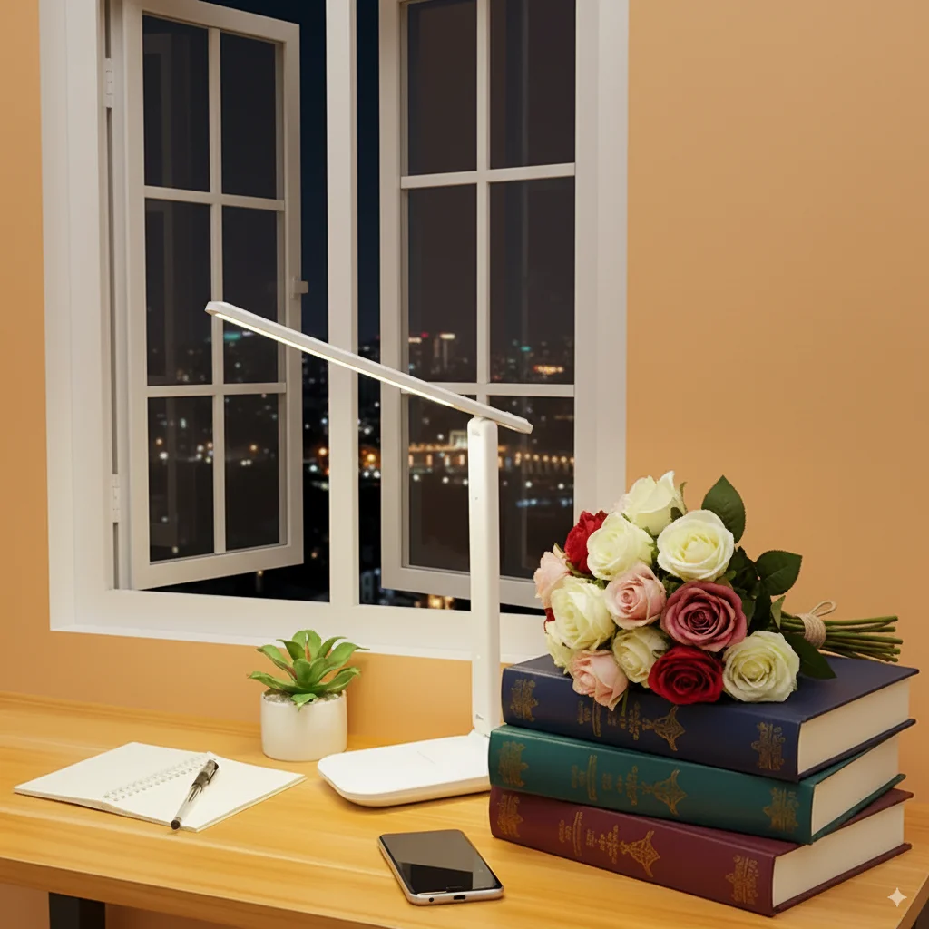 

Table Lamp USB Touch Dimmable Night Light Folding Student Dormitory Reading Eye Protection Bedroom LED USB Charge Desk Lamp
