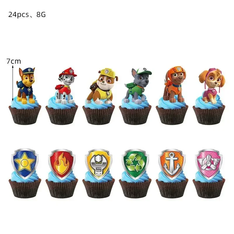 PAW Patrol Birthday party set balloon Birthday banner Cake flag boy girl Party decoration Children\'s birthday decoration set