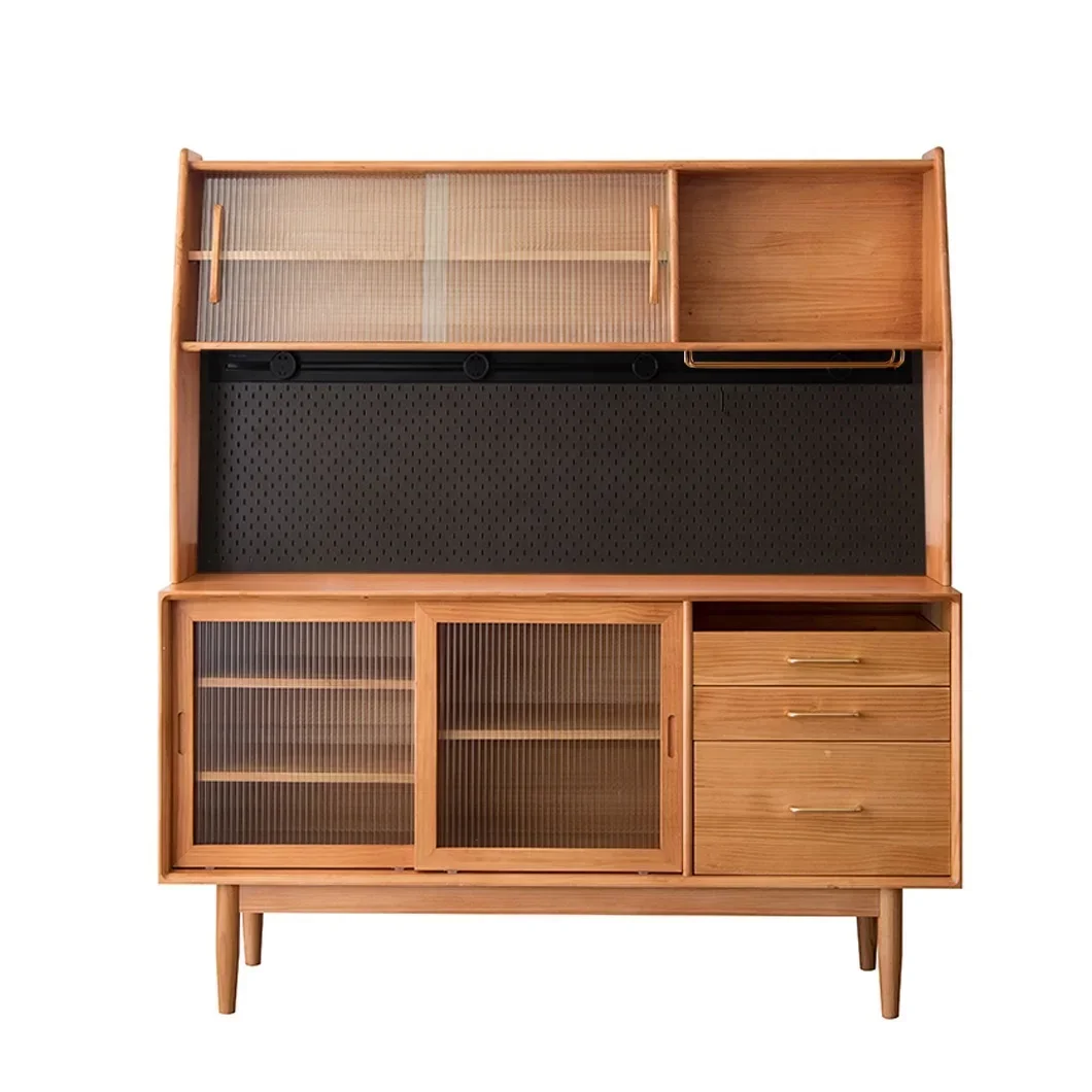 

HighQuality Melting Light Storage Cabinet Modern Luxury China Drawers Cabinet Living Room Sideboard Solid Wood onsale