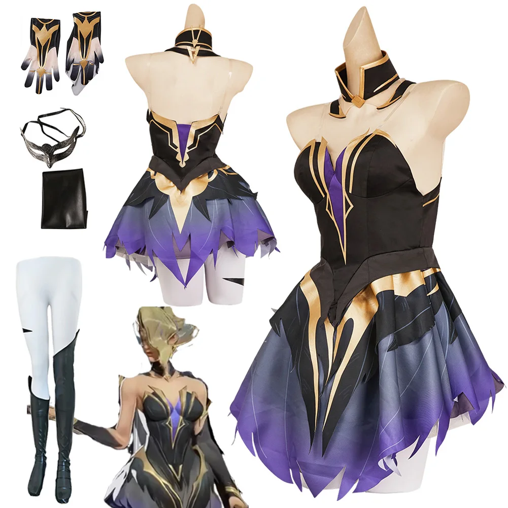 

Game Rival Cosplay Dagger Dresses Clothing Female Adult Outfits Costume Suits Outfits Halloween Carnival Party Disguise Roleplay