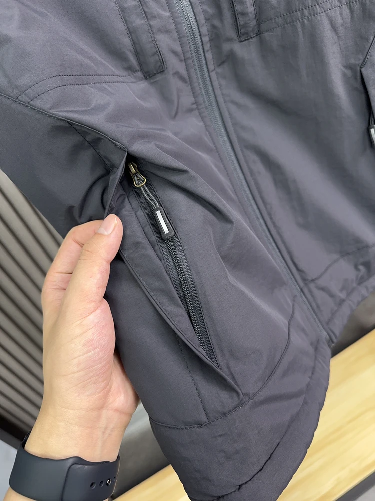 

Svip Double-Sided Wear Fce-Lined Warm oulder Pad Jaet Autumn Winter Men's Stand Collar Functional Workwear Casual Vest