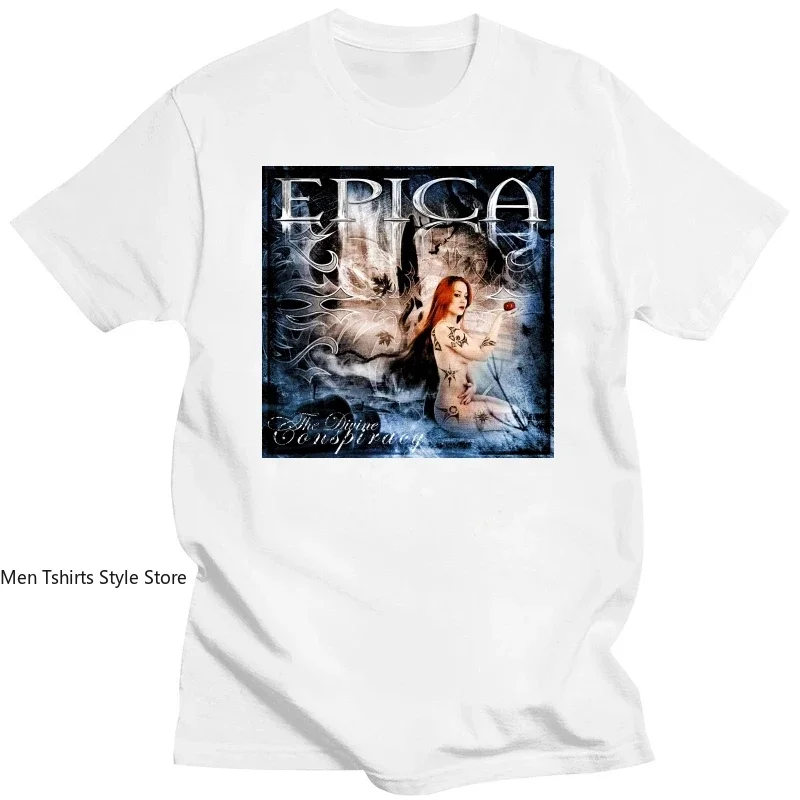 Mens Fashion Summer Short Sleeve Cotton Tshirt Symphonic Metal Band Epica T Shirt  Causal Harajuku Streetwear Hip Hop Tee Tops