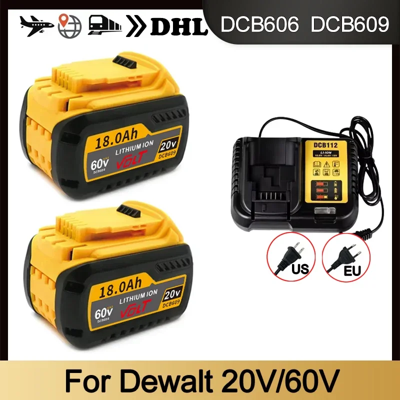 18.0Ah DCB609  For DeWalt 20V/60V MAXDCB547-XJ DCB200 DCB201 DCB609 DCB182 DCB204 For DeWalt Battery flexvolt 60v max battery