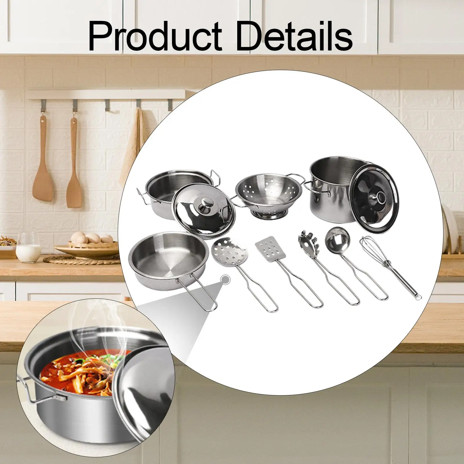 Kitchen Pretend Play Toys Home Nursery Easter Cookware Utensils Cooking Toys Kitchen Accessories Classroom Playset Pots and Pans