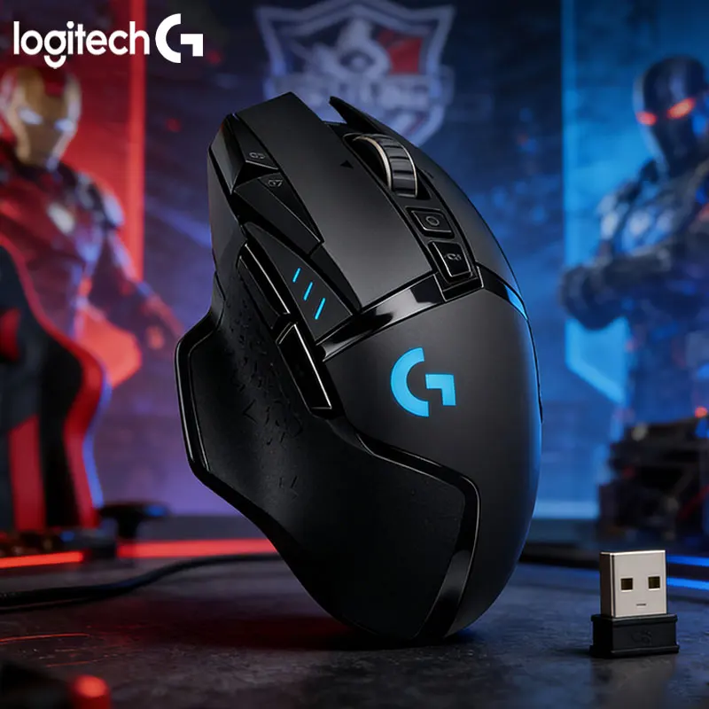 

Эргономичная игровая мышь Logitech G502/G102/G203, конструкция с низким центром тяжести, совместима с компьютерами и ноутбуками.