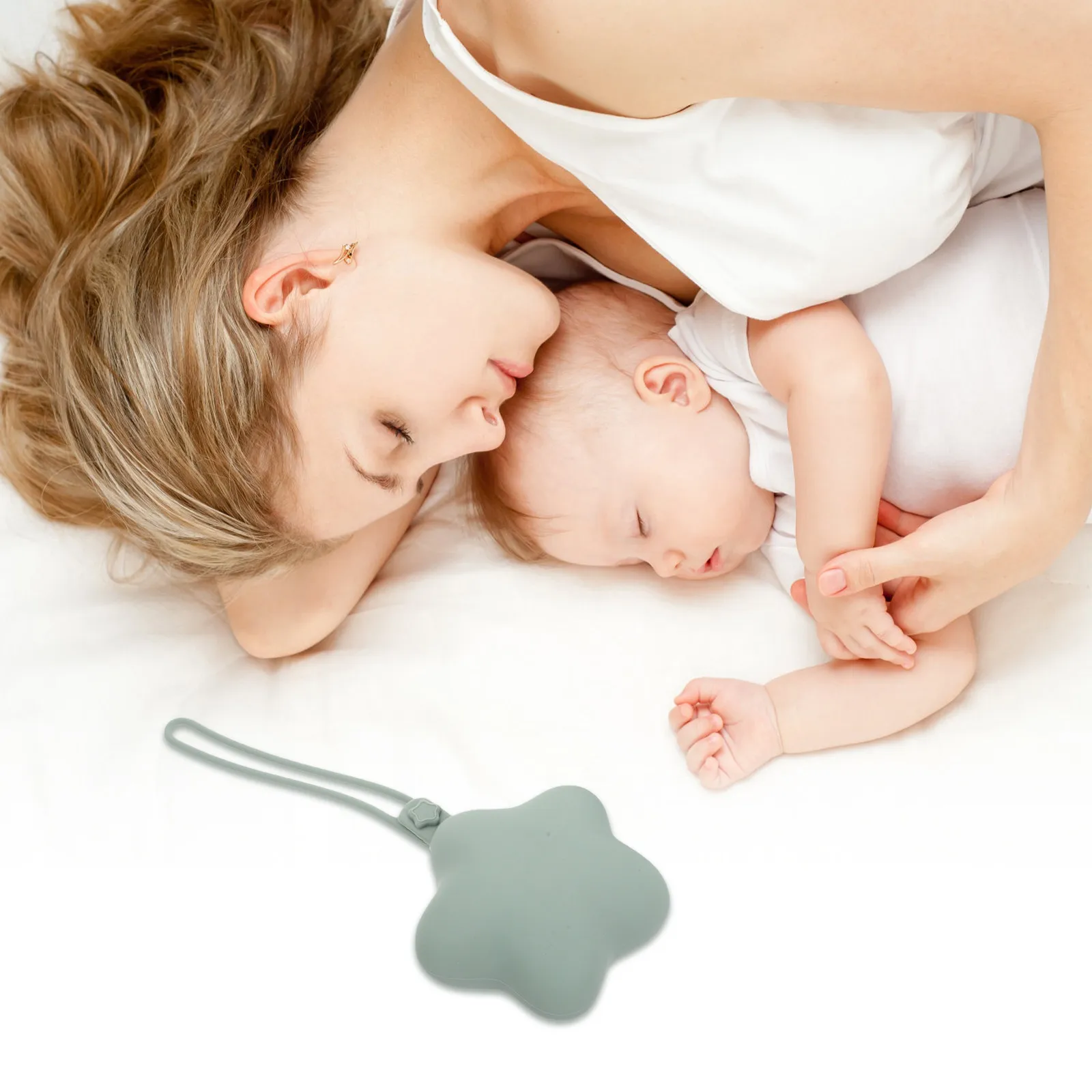 

Набор из 2 силиконовых контейнеров для хранения пустышек: компактный футляр-органайзер для пустышек для родителей в дороге, многофункциональный