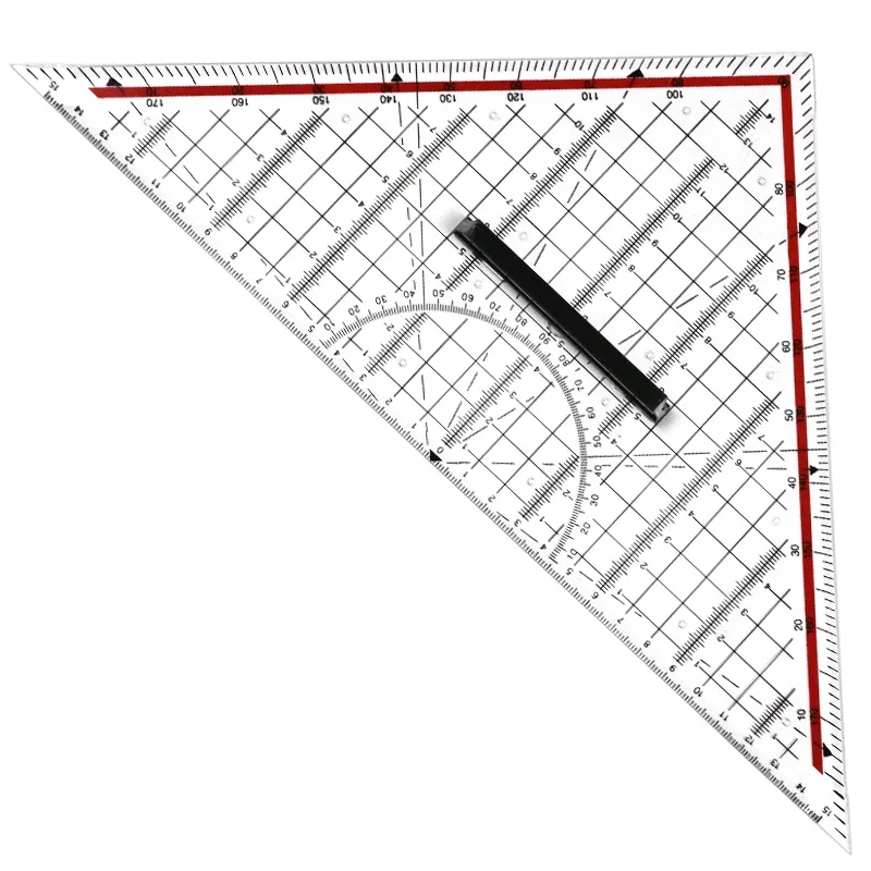 Isosceles Triangle 20CM Hand-drawn Triangle Board 30CM Professional Special Ruler Protractor Woodworking Interior Drawing Design