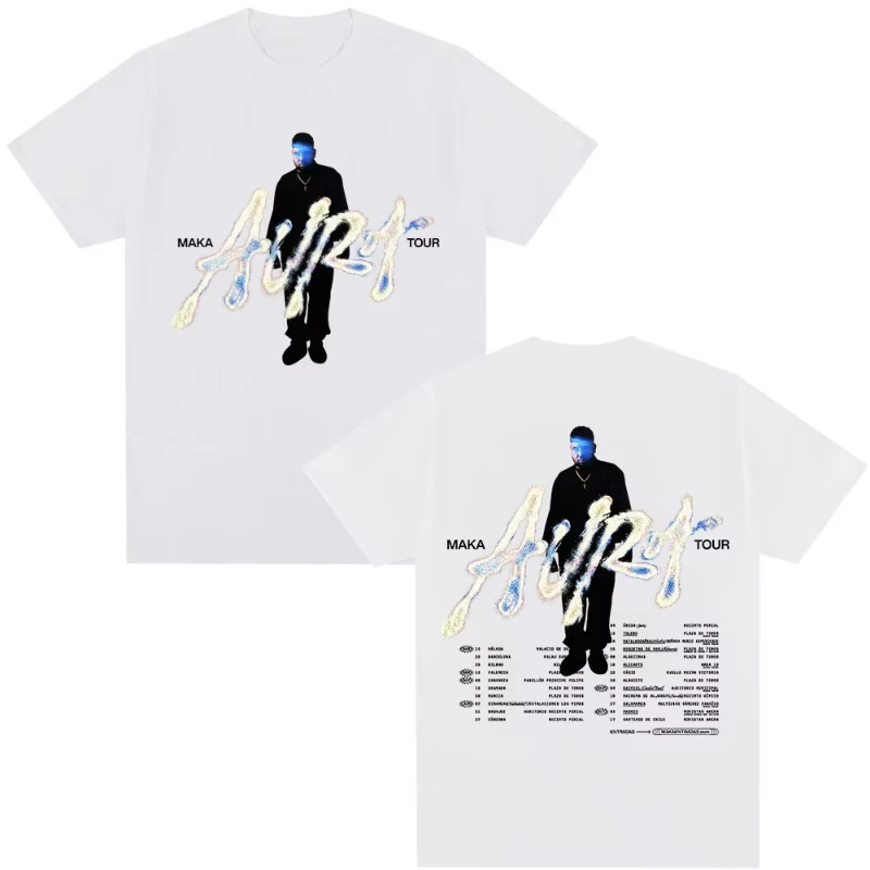 مغني الراب ماكا هالة 2025 جولة موسيقية ميرش تي شيرت الرجال النساء موضة تي شيرت تقليدي عادية القطن قصير الأكمام التي شيرت الشارع الشهير #4