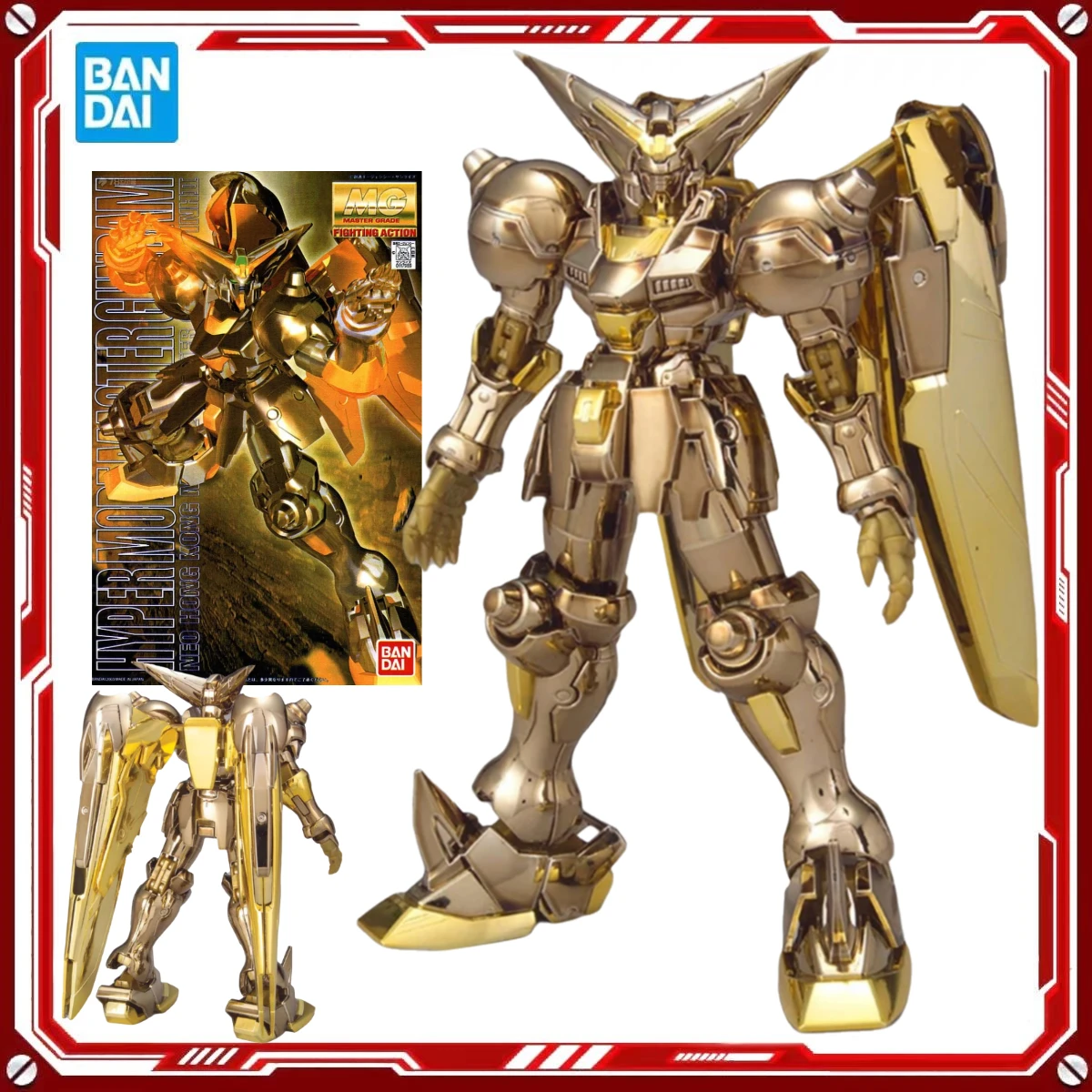 

Genuine Bandai Original MG 1/100 HYPER MODE GUNDAM Figure Model Kits GF13-001NH 2 Anime Figures Action Model Toys Gifts