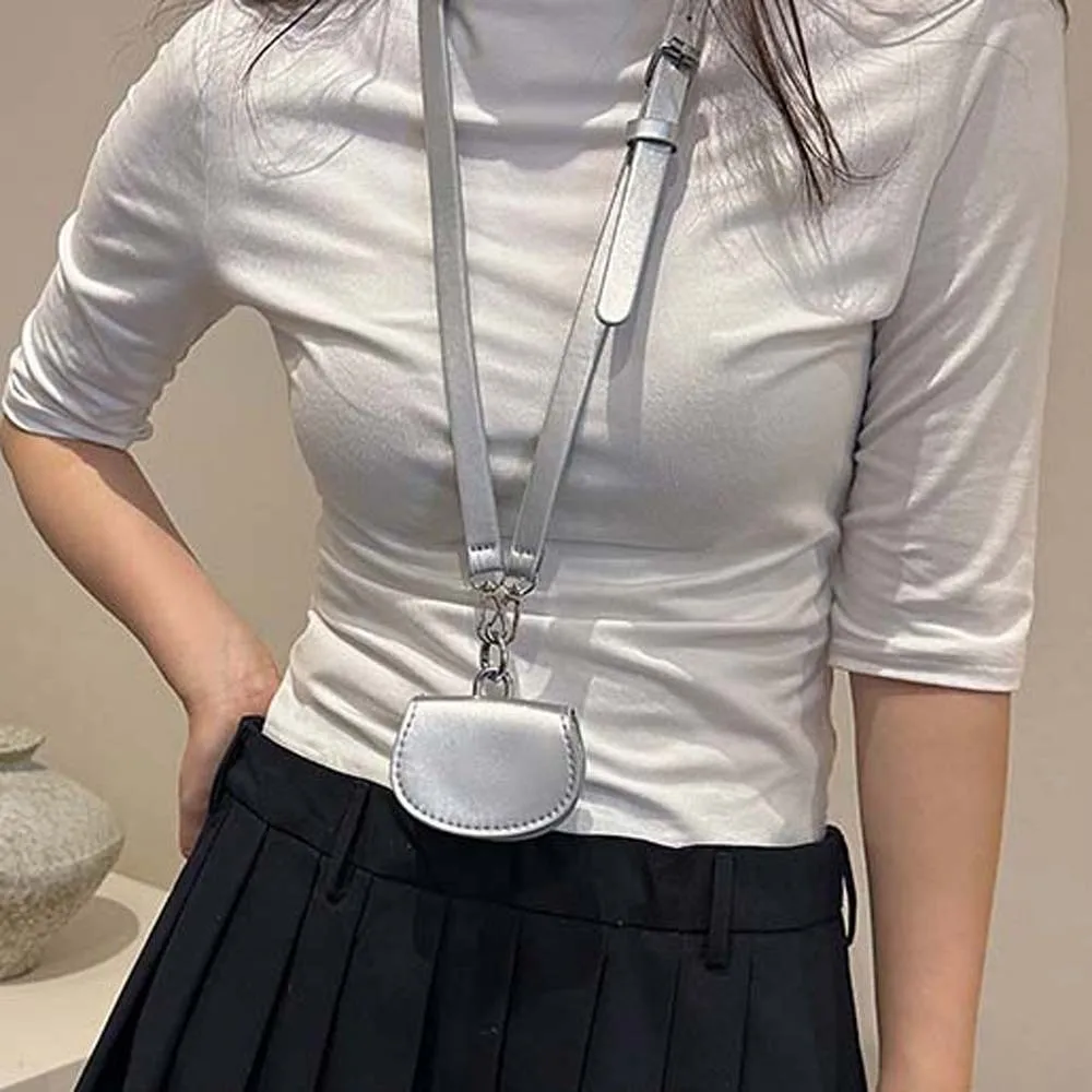 

Shoulder Bag Detachable Hanging Neck Bag 2 In 1 Fanny Pack Waist Belt with Bag Anti-splash Water Flap Leather Coin Purse Women