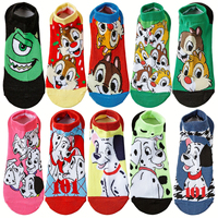 10Pairs miniso disney Cartoon Anime Socks Unisex Hip Hop Street Style Novelty Funny Casual Short Boat Socks