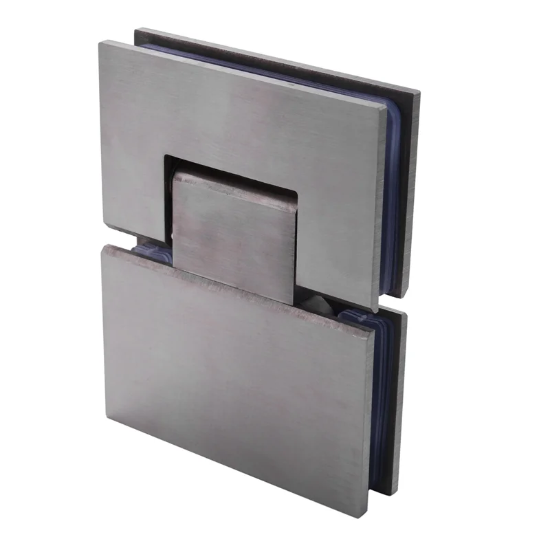 AA49 3X resistente 180 grados puerta de vidrio gabinete escaparate gabinete Clip puerta de ducha de vidrio bisagra acero inoxidable pulido