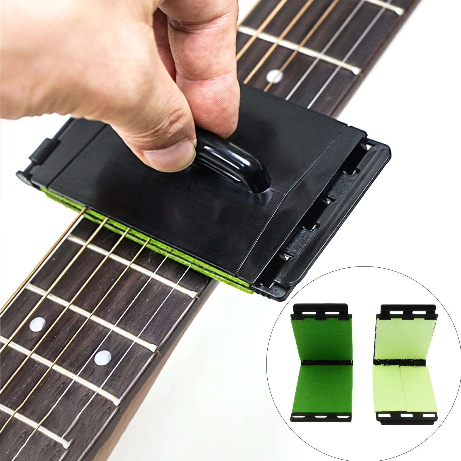 

2Pcs Guitar String Cleaner High-Quality Fabric Efficient Instant Rust Removal Fingerboard Rub Tool for Electric Bass Guitar