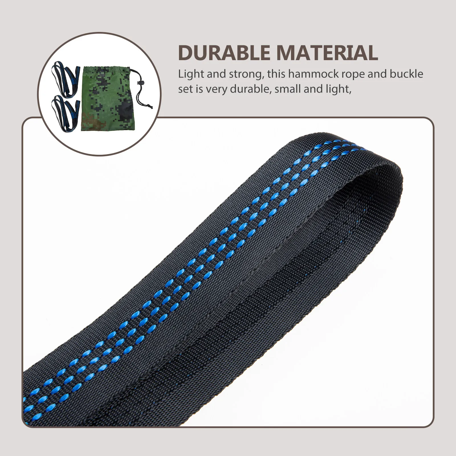 

1Set Hammock Strap Wear-Resistant Tree Straps Professional Hammock Rope Portable Fixing Tree Rope Camping Outdoor Accessories