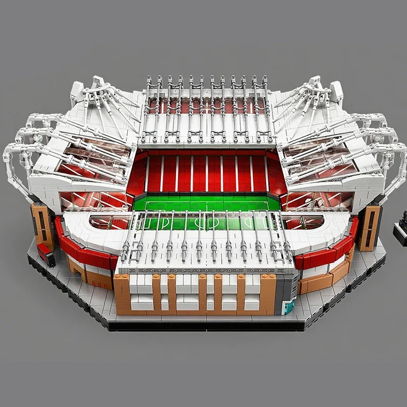 

3898 шт., спортивный старый Trafford Manchester United, культовый стадион, детальная образовательная модель, строительные блоки «сделай сам», игрушки на день рождения, подарок