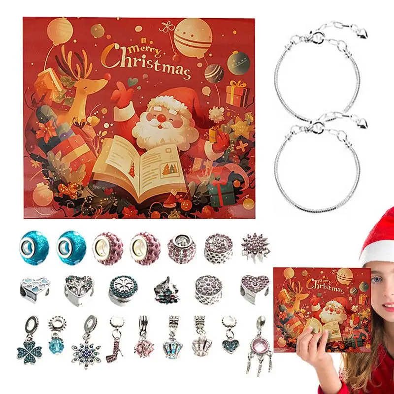 

Advent Calendar Girl Christmas Gift Christmas Countdown Calendar Advent Calendar 2024 Kids 24 Days DIYs Christmas Bracelet Gifts
