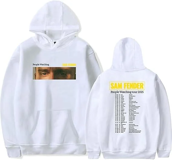 Sam Fender People Watching Tour 2025 Hoodie, Long Sleeve Pullover for Fans Casual Comfort Sweatshirts