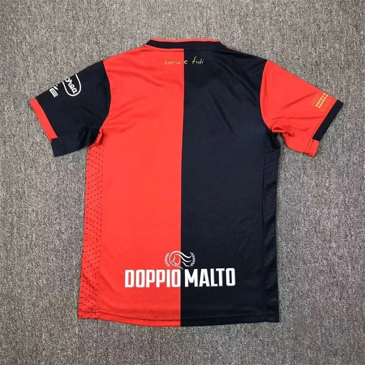 2425 موسم Serie A Cagliari الرئيسي/الضيوف/الثانية بعيدا نسخة المروحة قصيرة الأكمام كرة القدم جيرسي بدلة تدريب