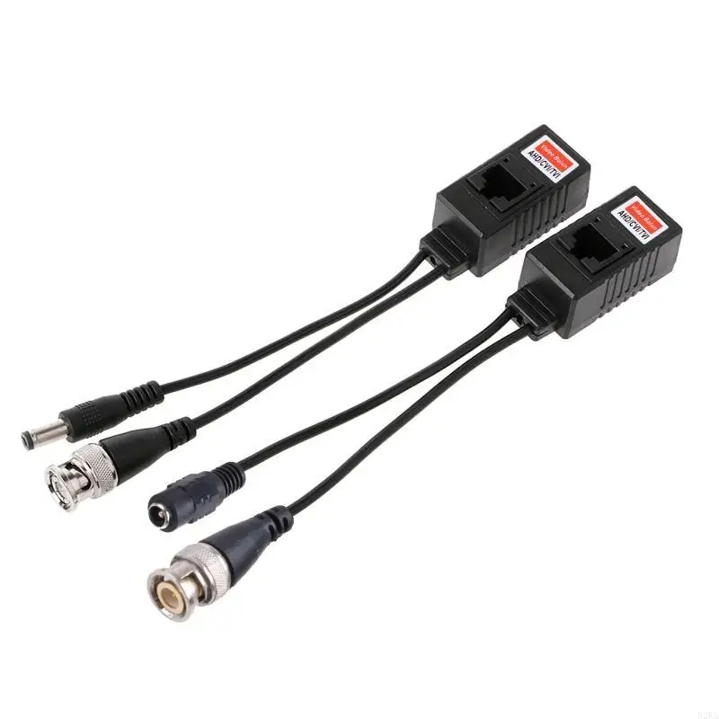 62KA 1 Pair BNC To RJ45 Passive Video Power + Balun Transceiver For CCTV Camera