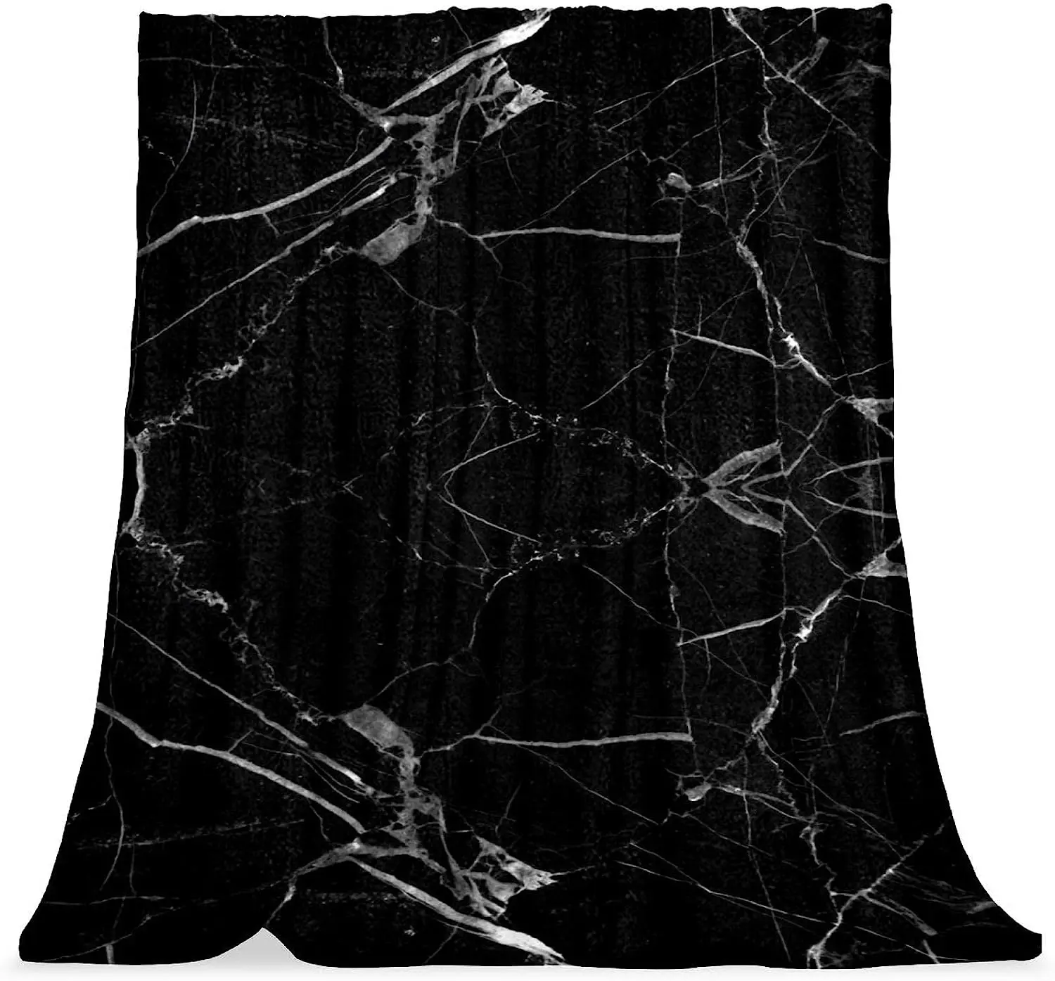 

Plush Blanket Throw Blanket Warm Cozy Soft Microfiber Blankets, Black and White Marble Pattern