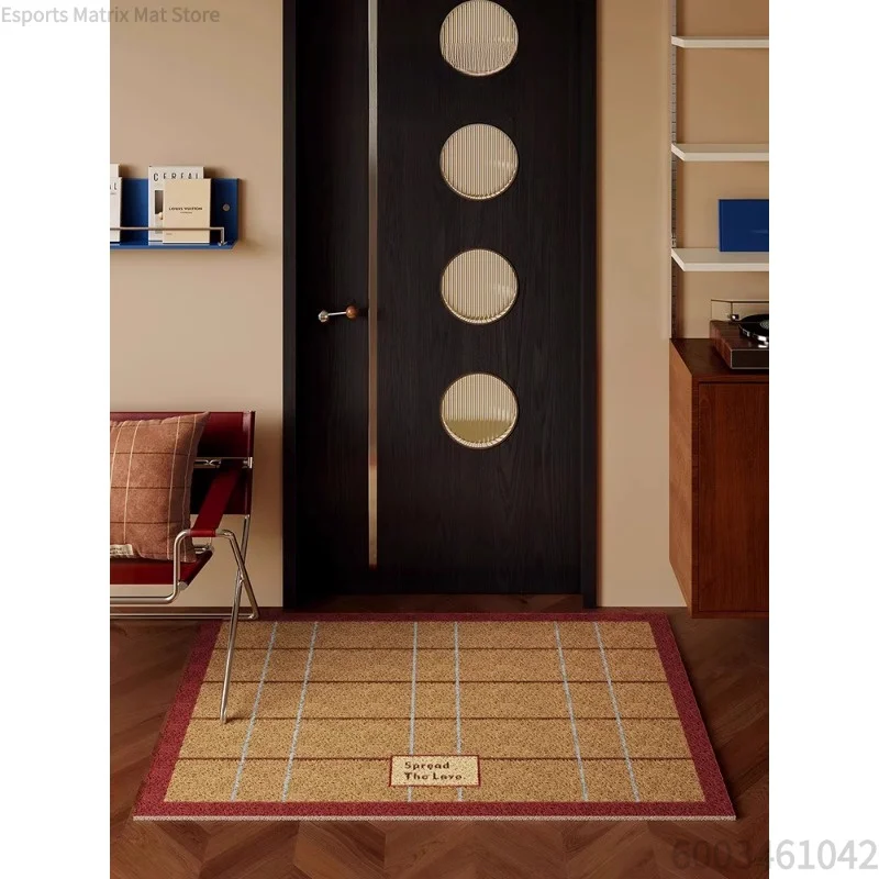 card, entrance door floor mat, entrance door shoe change carpet rubbing soil non-slip cutting silk ring floor mat