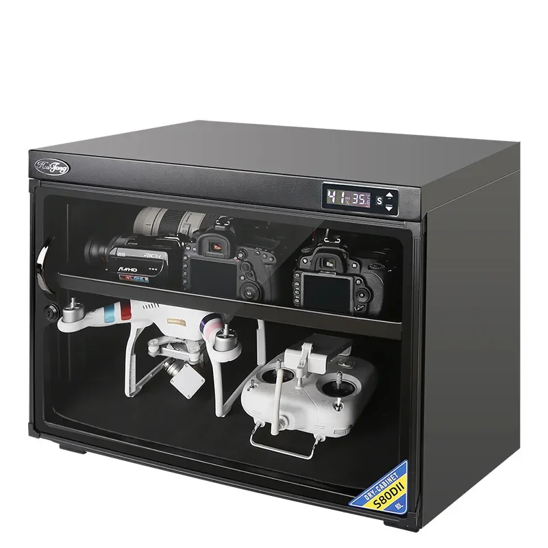 Huitong 80II Horizontal SLR Camera Moisture Proof Box Photographic Equipment Lens Drying Oven Stamp Collection Household