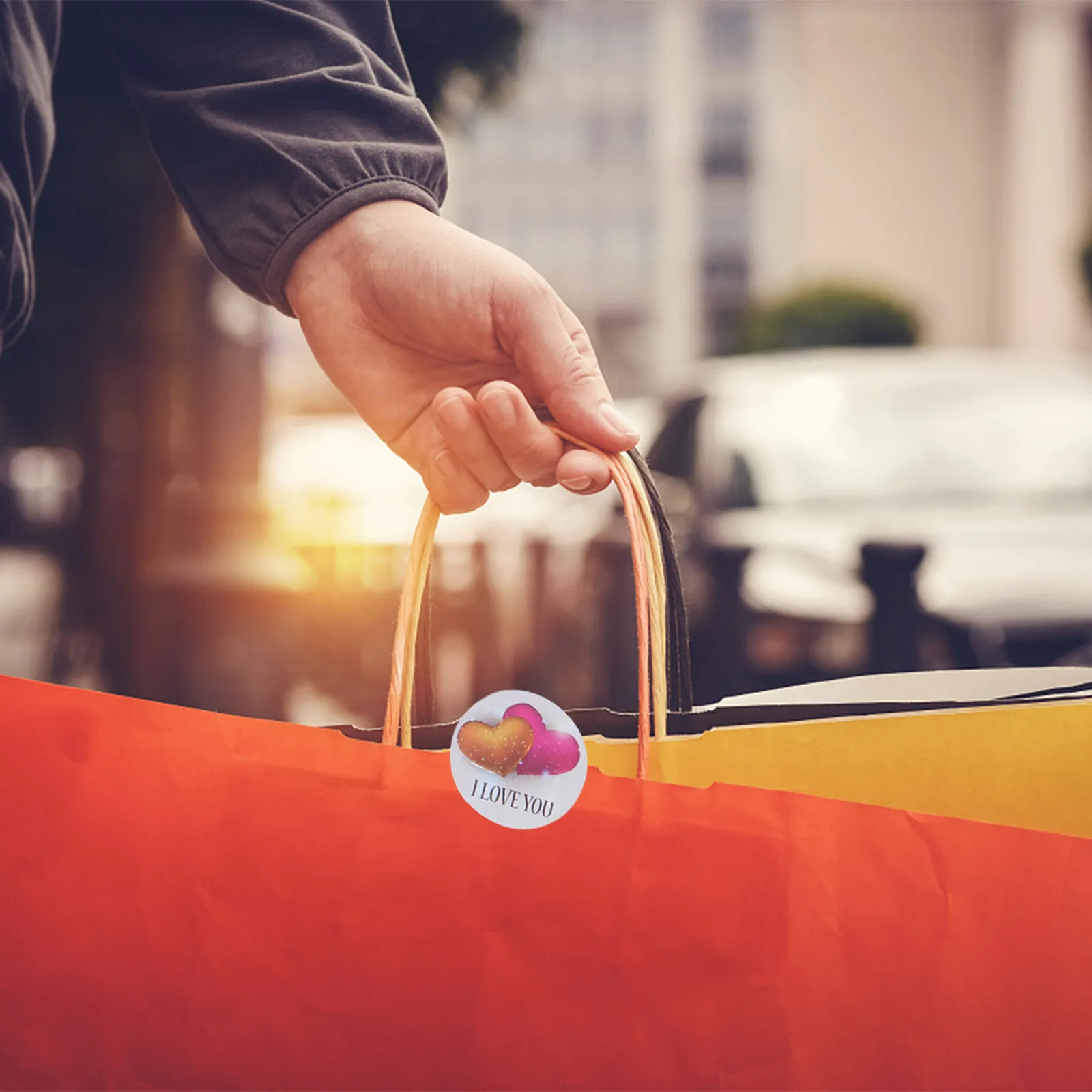 

2 Rolls Romantic Valentine Stickers I Love You Heart Pattern Decorative Labels for DIY Craft Envelopes Journals Scrapbooks Party