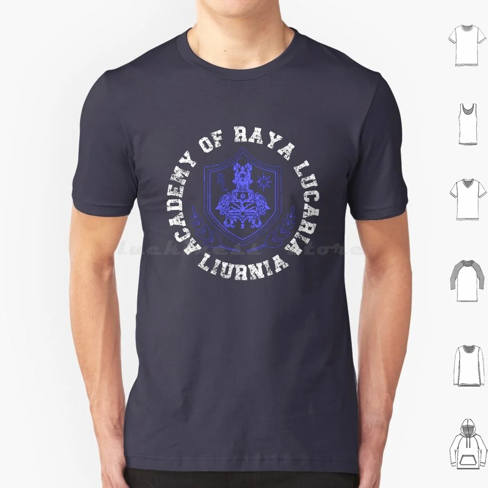 

Футболка синяя Liurnia-академия Raya Lucaria 6xl хлопковая крутая футболка синяя Liurnia University Logo винтажная Академия Raya Lucaria