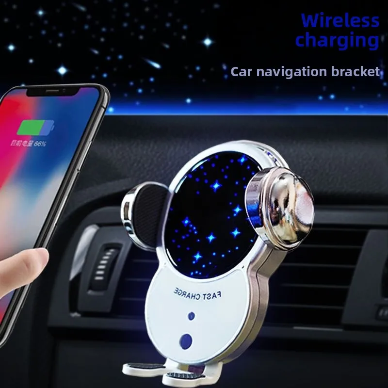 

Cute cartoon character Cinnamoroll fully automatic sensing car mobile phone holder Car air outlet wireless charger Cute gift