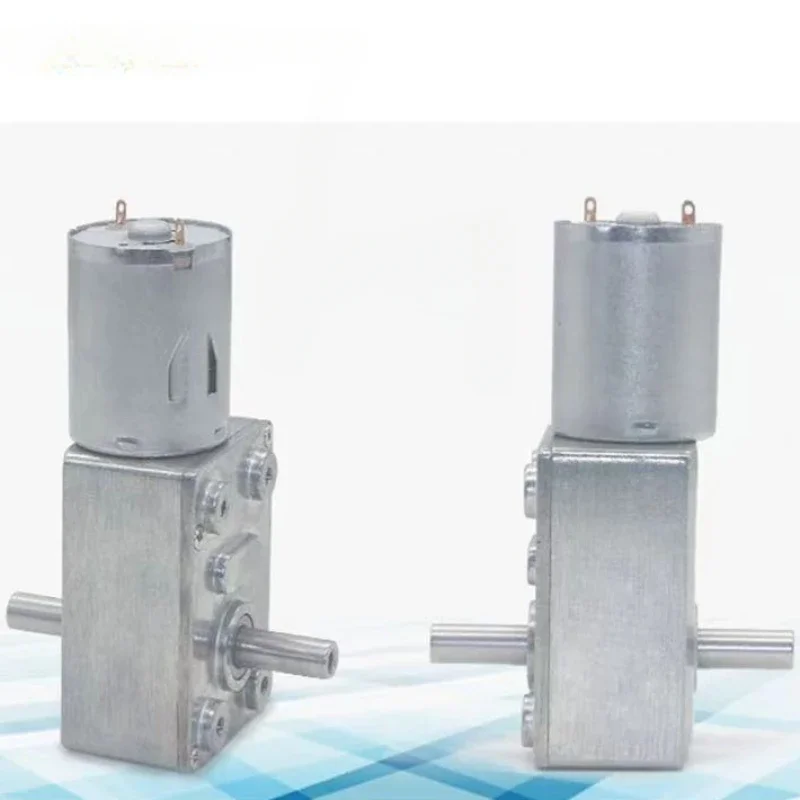 Электродвигатель JGY370 с червячной редукцией и двойным выходным валом, электромотор с высоким крутящим моментом, самоблокирующийся, 1 об/мин-210 об/мин, 6 в, 12 В, 24 В постоянного тока