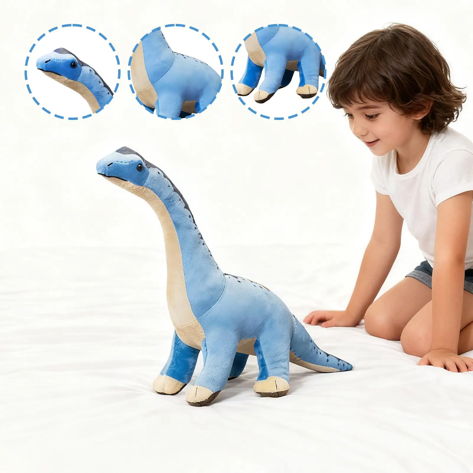 

40 см милый динозавр плюшевая игрушка имитация мягкой фигурки животного домашняя декоративная подушка на спине подарок на день рождения и Рождество игрушка для девочки