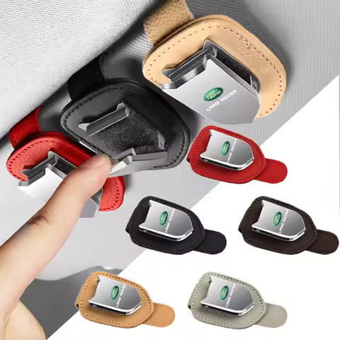 Auto Sun Visor Glasses Box Emblem Sunglasses Clip Card Ticket Holder Stand For Land Rover Freelander 2 LF Discovery L462 Range