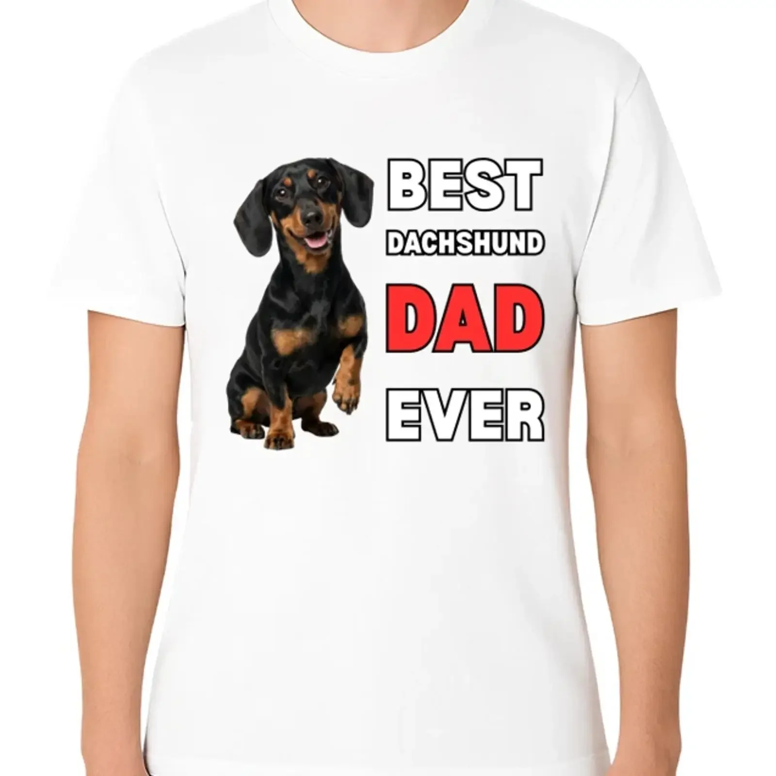 T Shirt Bester Dackel Papa aller Zeiten Hundeliebhaber Geschenk Herren vintage Washed Versatile Soft Stretched