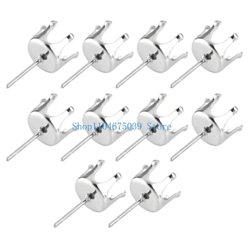 

5asd 10 Pieces Comfortable Wear Claw Earring Bases for Women’s Jewelry Accessories and Gifts Craft Supplies Use