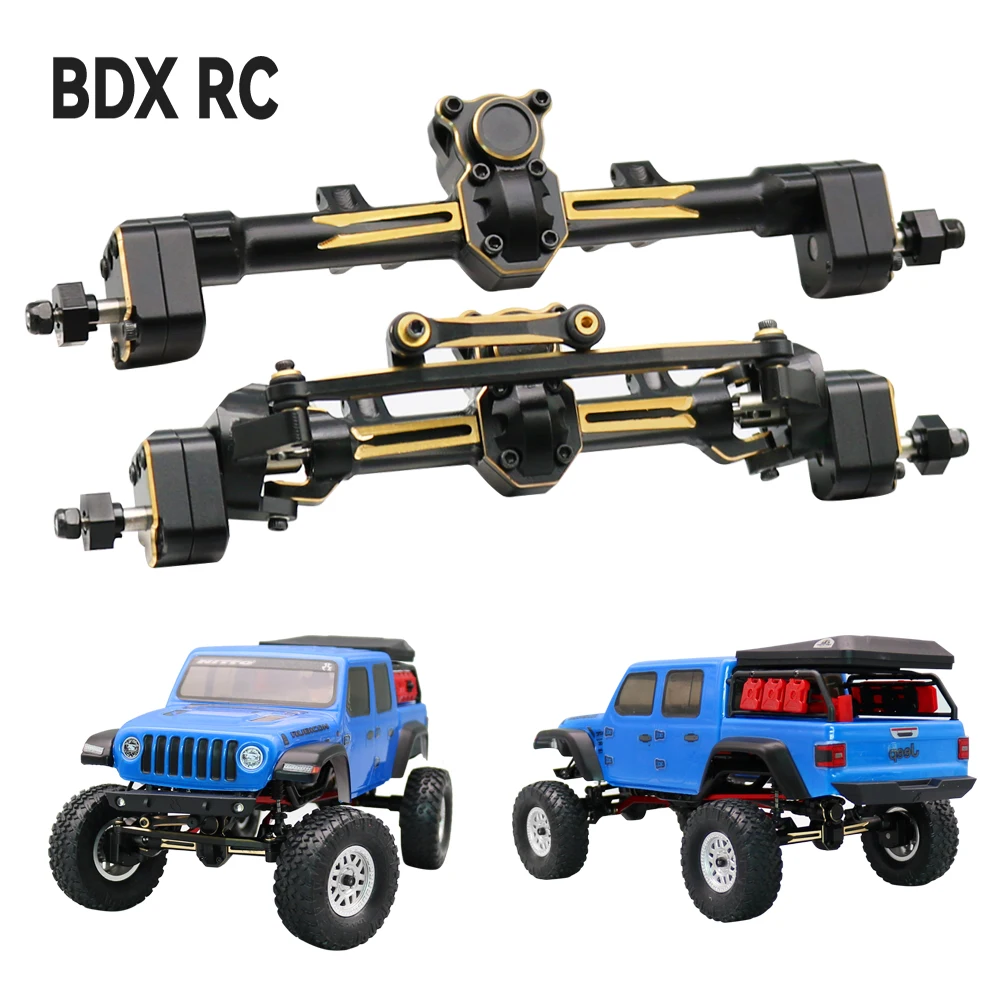 1/24 RC Crawler Car Axial SCX24 90081 C10 JEEP Gladiator Ford Bronco Heavy Brass Front and Rear Portal Axle Upgrade Parts