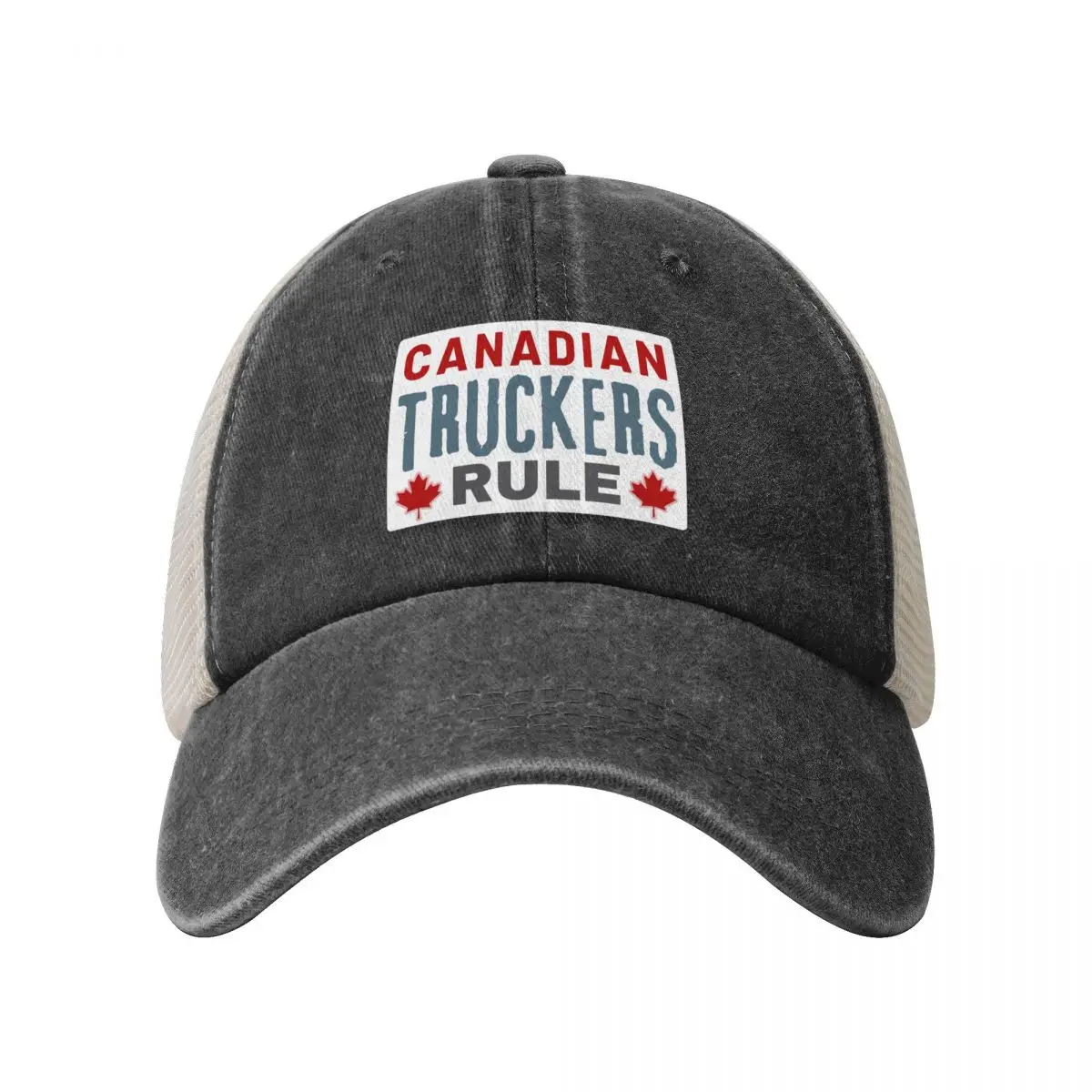 Canadian Trucker Rule - Freedom Convoy Canada 2022 Cowboy Mesh Baseball Cap Wild Ball Hat Rave Hats For Men Women's