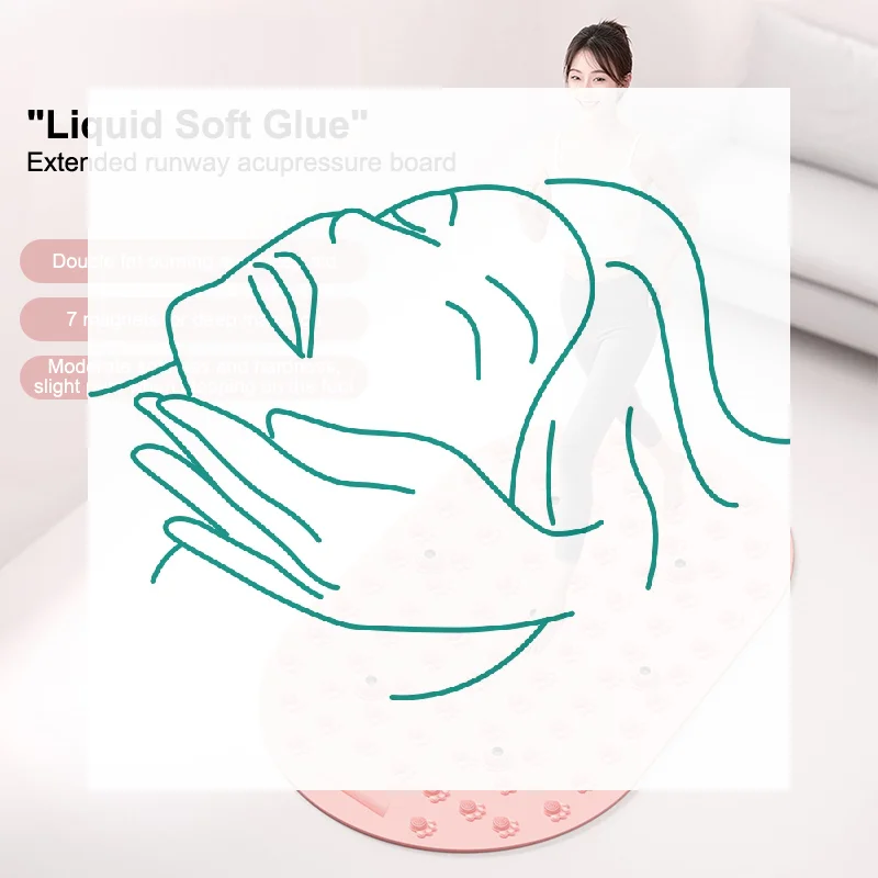 

65 * 40Cm Extended Soft Silicone Fingerprinting Board Foot Massage Pad In Situ Indoor Running In Situ Foot Foot Stepping Toe Pad