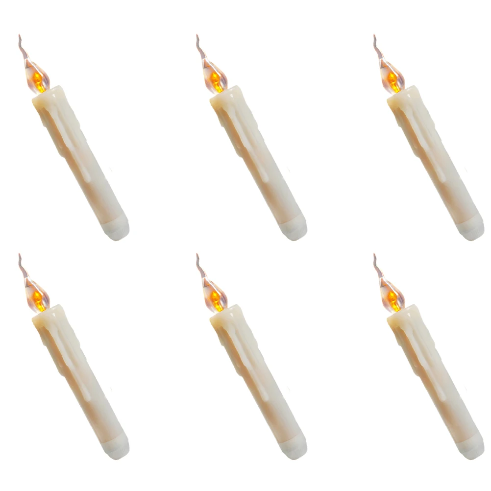 

6pcs Led Electronic Lamp Simulated Flame Atmosphere Light For Home Festival Party Scene Decor Desktop Lamp Ornament
