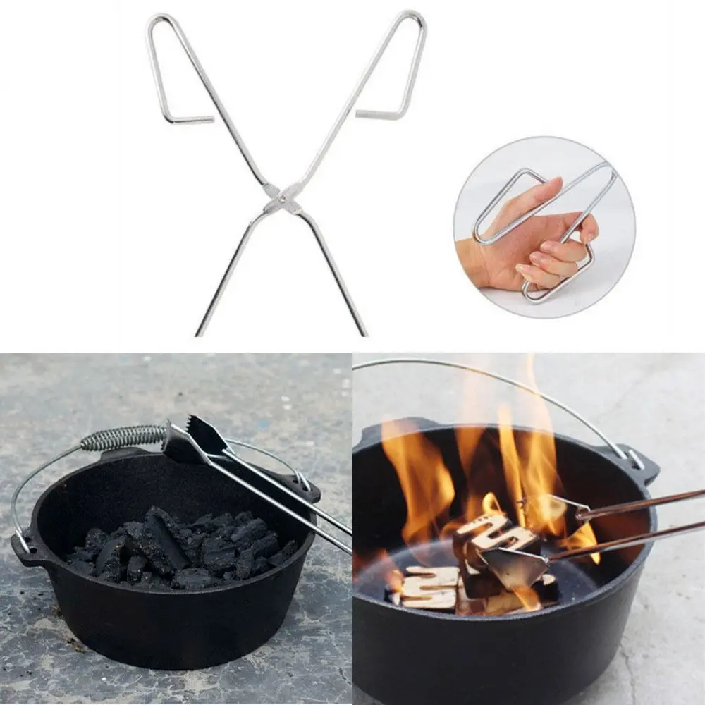 55cm BBQ Picnic Charcoal Tongs Meat Clip Tongs Charcoal Clamp Charcoal Clamp Food Clips Baking Tools BBQ Clips