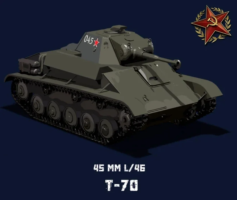WWII Soviet Red Army T-70 Light Tank T-Shirt 100% Cotton O-Neck Summer Short Sleeve Casual Mens T-shirt Size S-3XL