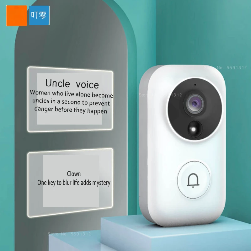 XiaomiYoupin Smart Video Doorbell E3 Smart Doorman Human Move Night Motion Detection Cloud Storage Voice Change with Mi home